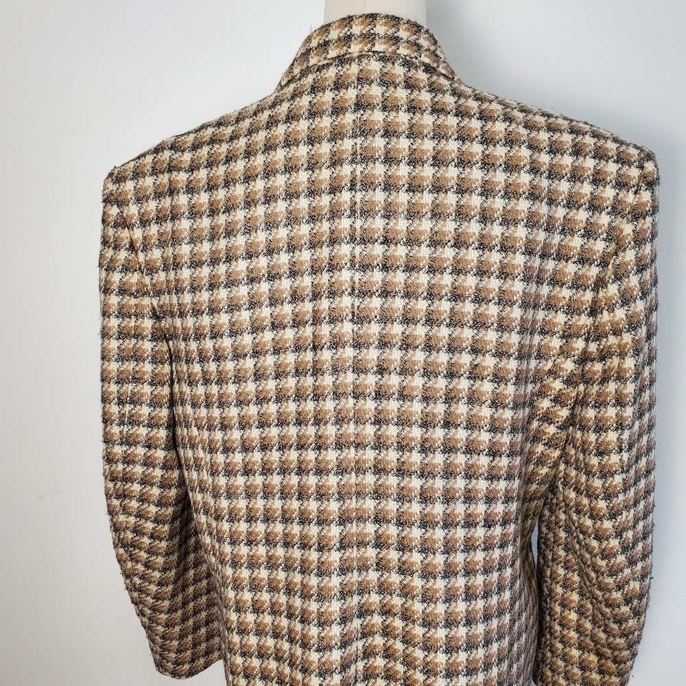 Vintage London Fog Collectables Houndstooth Single Breast Blazer Jacket - Picture 6 of 7